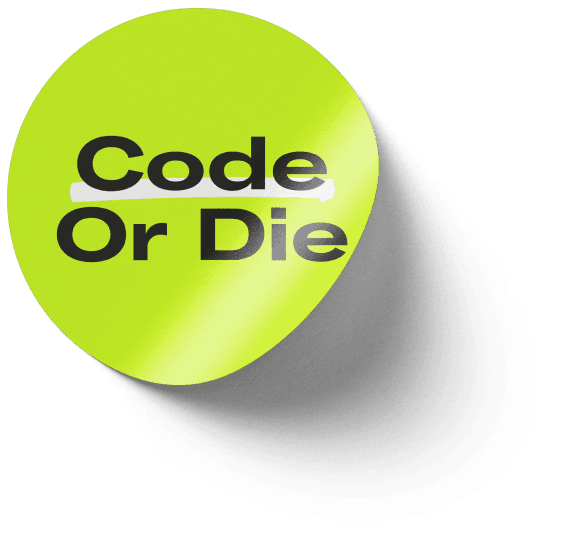 Northprim Code or die sticker print