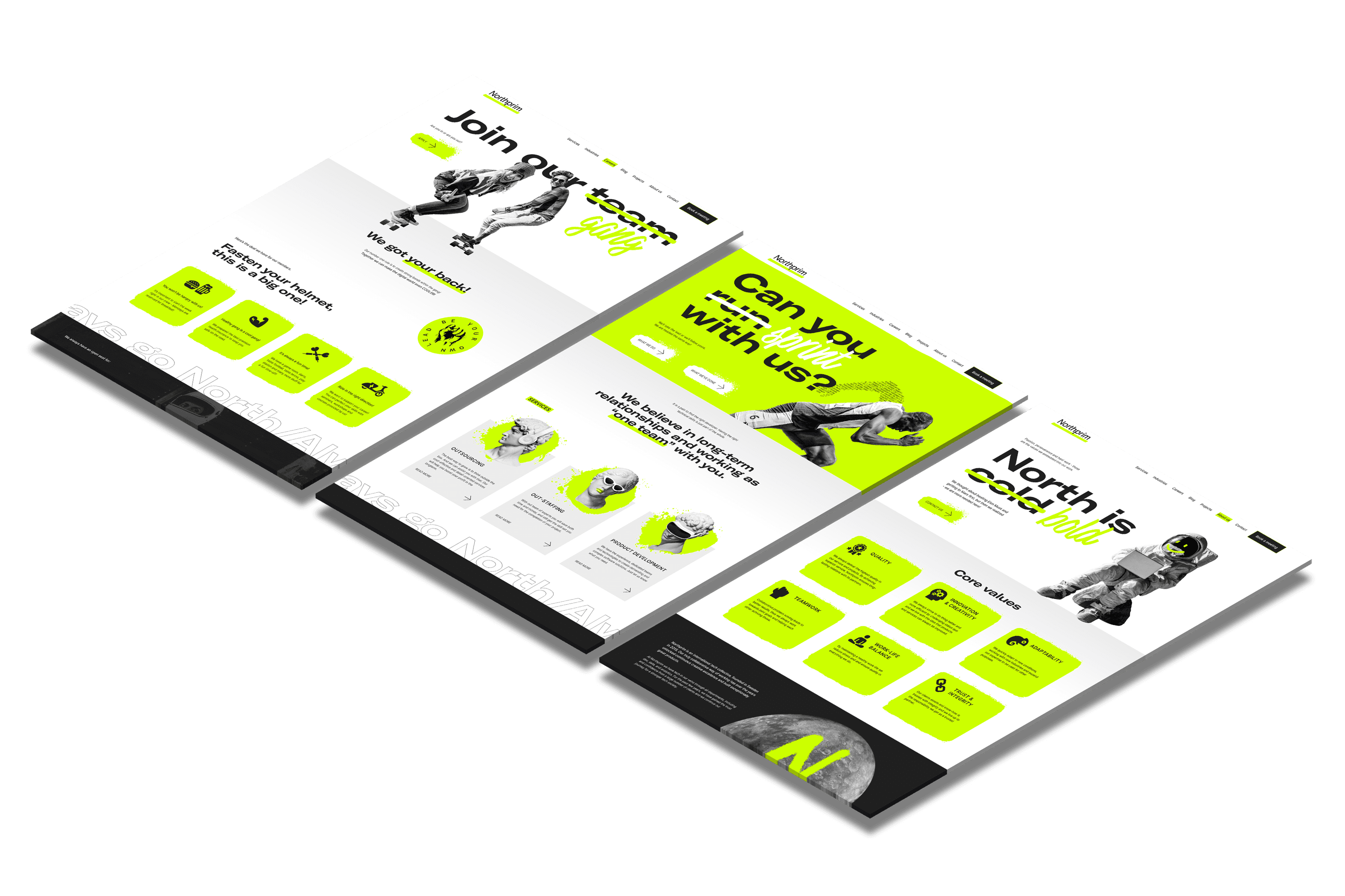 Desktop mockup slides